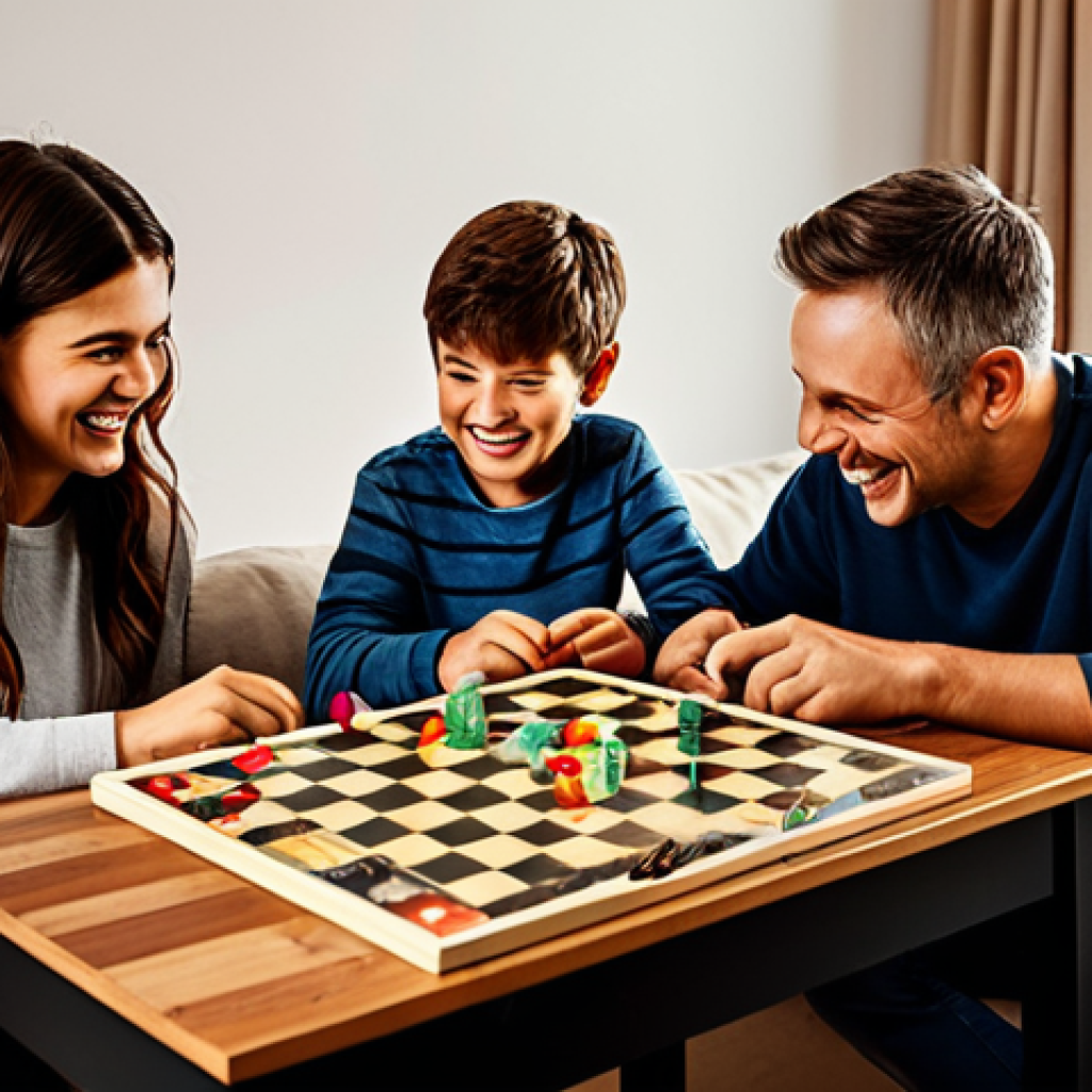 **
"A family playing a board game together at a table in their cozy living room. The scene is warm and inviting, with soft lighting and smiles all around. Everyone is fully clothed and engaged in the game. safe for work, appropriate content, fully clothed, family-friendly, perfect anatomy, natural pose, professional photography, high quality"
**