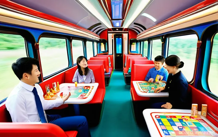 보드게임 코레일 - **Korail Intergenerational Team Bonding with Strategic Board Games**
    A dynamic scene set in a mo...